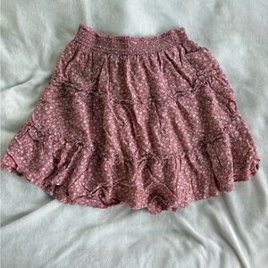 Hollister Pink Patterned Skirt